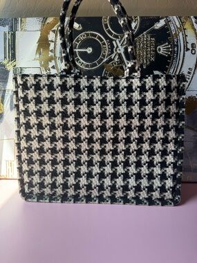 H&M large Black Interior Satin Lined tote